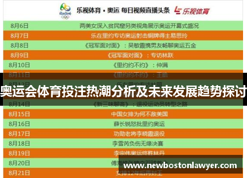 奥运会体育投注热潮分析及未来发展趋势探讨